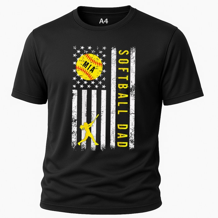 Softball Dad For Mia Cooling Performance Crew T-Shirt