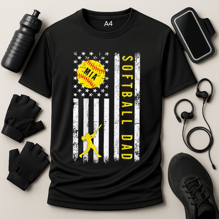 Softball Dad For Mia Cooling Performance Crew T-Shirt