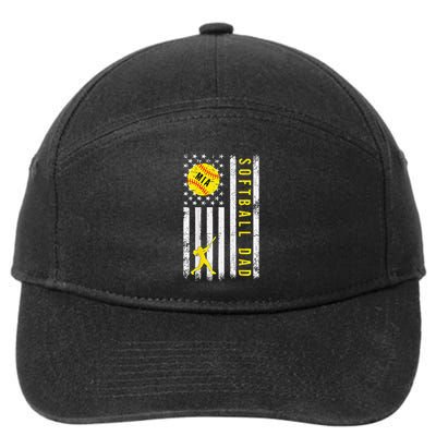 Softball Dad For Mia 7-Panel Snapback Hat