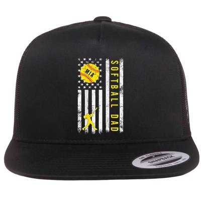 Softball Dad For Mia Flatbill Hat