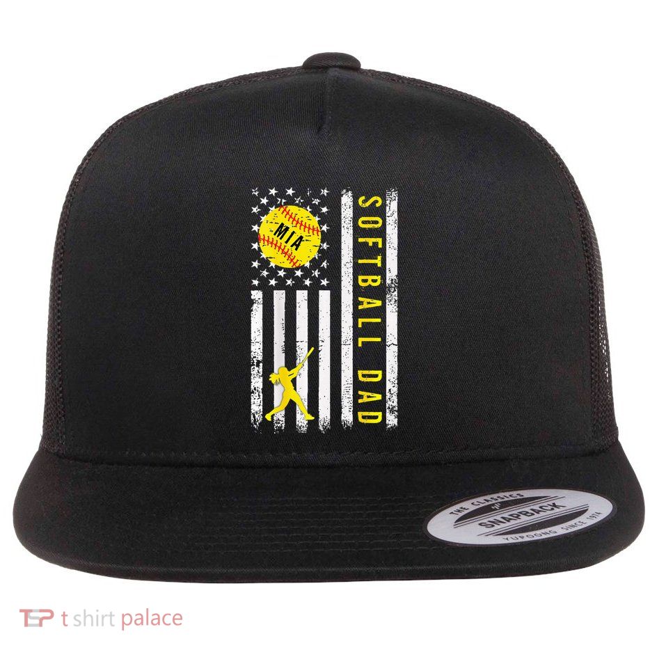 Softball Dad For Mia Flatbill Hat