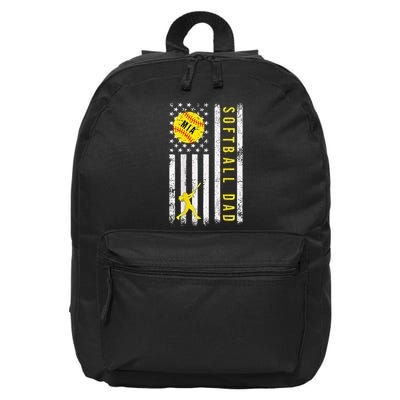 Softball Dad For Mia 16 in Basic Backpack