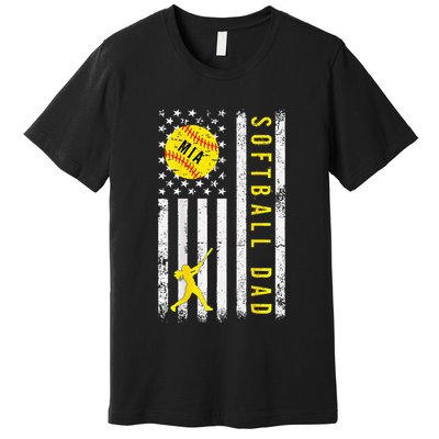 Softball Dad For Mia Premium T-Shirt