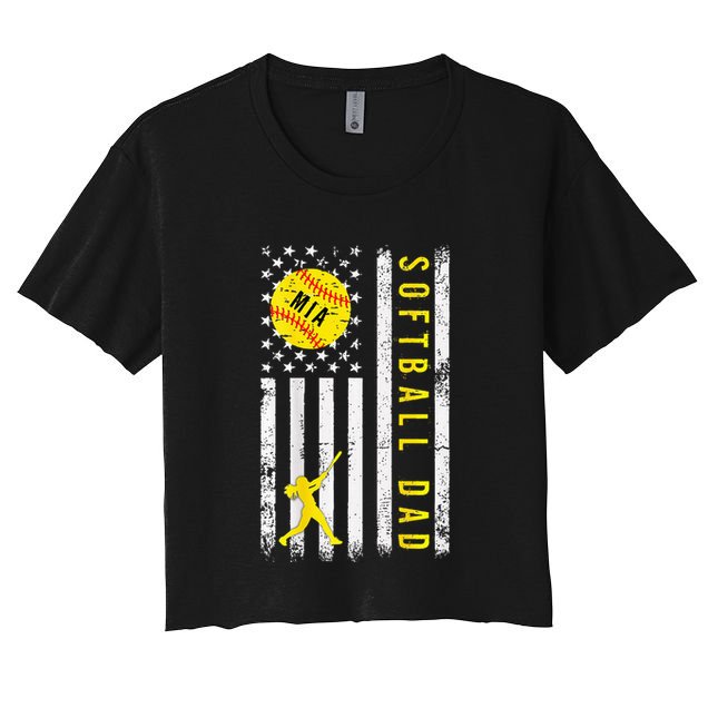 Softball Dad For Mia Crop Top