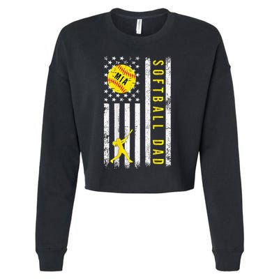 Softball Dad For Mia Cropped Pullover Crew