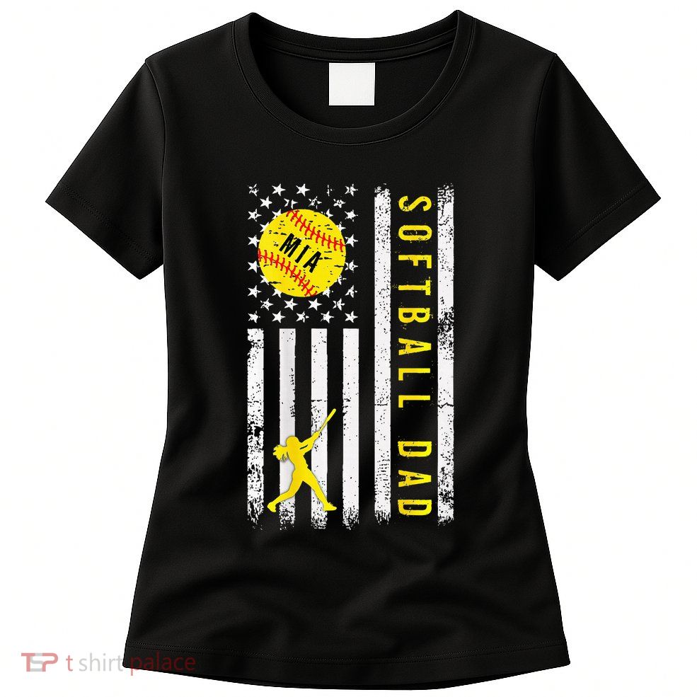 Softball Dad For Mia Womens T-Shirt