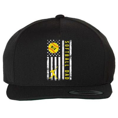Softball Dad For Mia Wool Snapback Cap