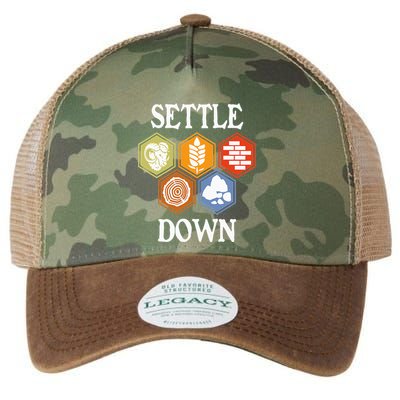Settle Down Funny Tabletop Game Night Board Gaming Legacy Tie Dye Trucker Hat