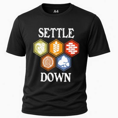Settle Down Funny Tabletop Game Night Board Gaming Performance Shirt