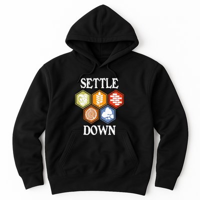 Settle Down Funny Tabletop Game Night Board Gaming Hoodie