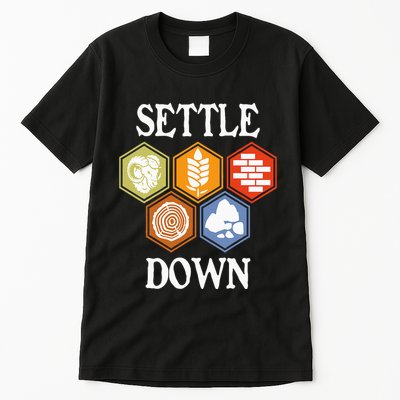 Settle Down Funny Tabletop Game Night Board Gaming Tall T-Shirt