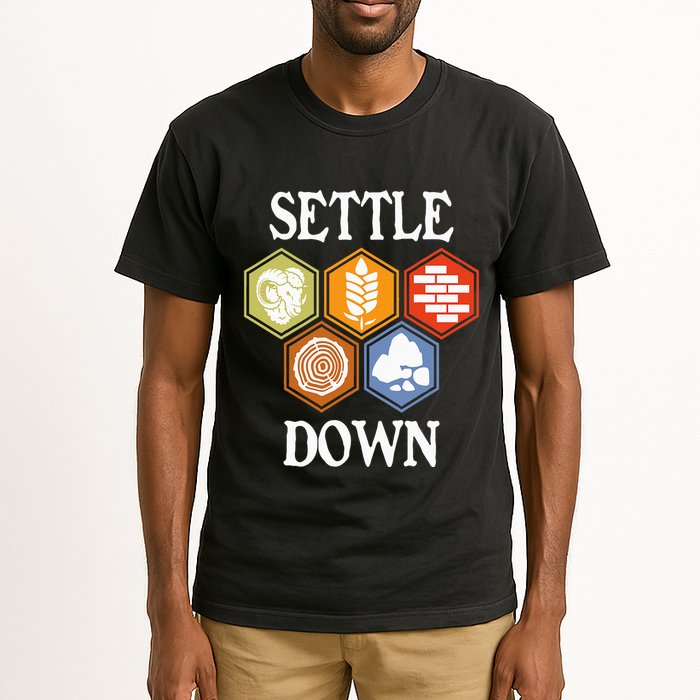 Settle Down Funny Tabletop Game Night Board Gaming Tall T-Shirt