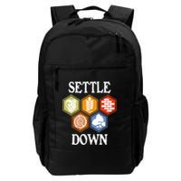 Settle Down Funny Tabletop Game Night Board Gaming Backpack