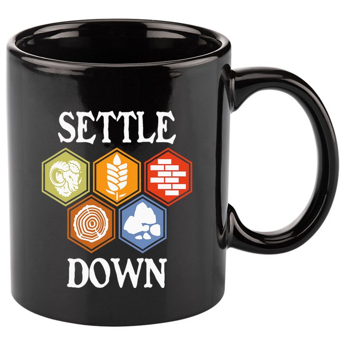 Settle Down Funny Tabletop Game Night Board Gaming 11oz C Handle Ceramic Mug