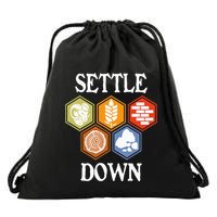 Settle Down Funny Tabletop Game Night Board Gaming Drawstring Bag