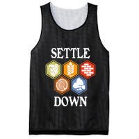 Settle Down Funny Tabletop Game Night Board Gaming Mesh Reversible Basketball Jersey Tank