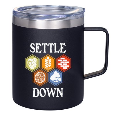 Settle Down Funny Tabletop Game Night Board Gaming 12oz Stainless Steel Coffee Mug