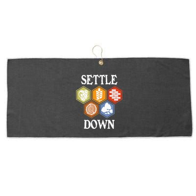 Settle Down Funny Tabletop Game Night Board Gaming Large Microfiber Waffle Golf Towel