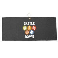 Settle Down Funny Tabletop Game Night Board Gaming Large Microfiber Waffle Golf Towel