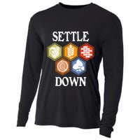 Settle Down Funny Tabletop Game Night Board Gaming Cooling Performance Long Sleeve Crew