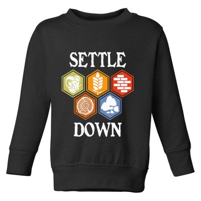 Settle Down Funny Tabletop Game Night Board Gaming Toddler Sweatshirt