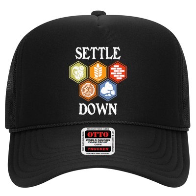 Settle Down Funny Tabletop Game Night Board Gaming Trucker Hat