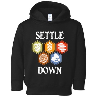 Settle Down Funny Tabletop Game Night Board Gaming Toddler Hoodie