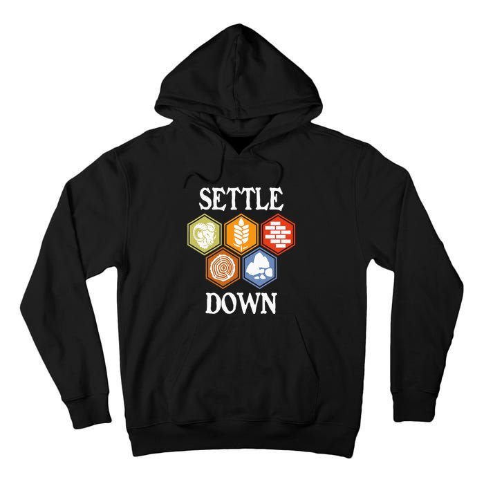Settle Down Funny Tabletop Game Night Board Gaming Tall Hoodie