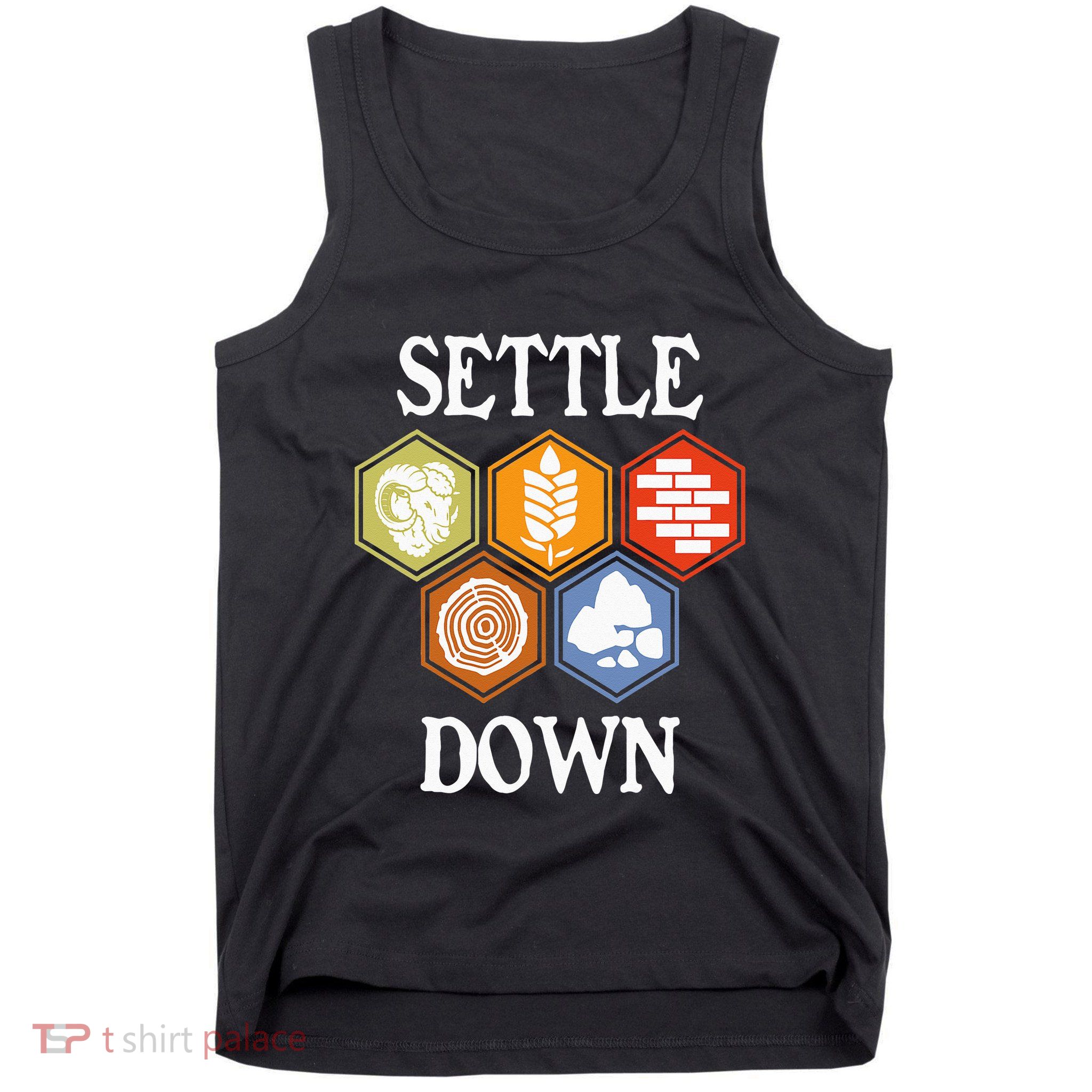 Settle Down Funny Tabletop Game Night Board Gaming Tank Top