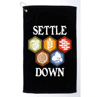 Settle Down Funny Tabletop Game Night Board Gaming Golf Towel