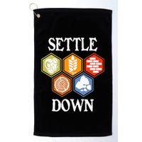 Settle Down Funny Tabletop Game Night Board Gaming Golf Towel
