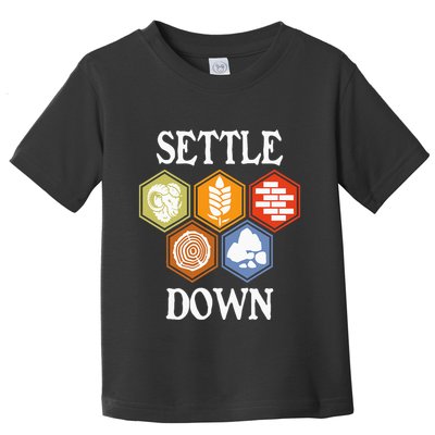 Settle Down Funny Tabletop Game Night Board Gaming Toddler T-Shirt