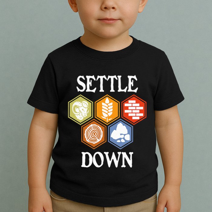 Settle Down Funny Tabletop Game Night Board Gaming Toddler T-Shirt