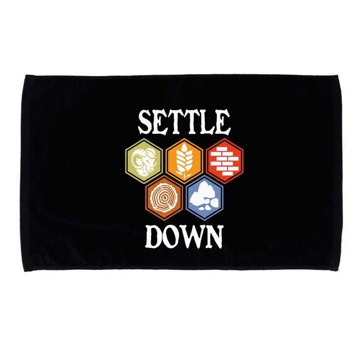 Settle Down Funny Tabletop Game Night Board Gaming Microfiber Hand Towel