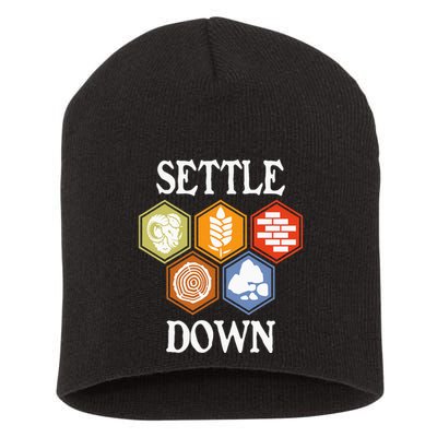 Settle Down Funny Tabletop Game Night Board Gaming Short Acrylic Beanie