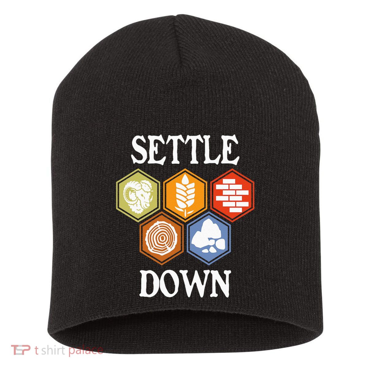 Settle Down Funny Tabletop Game Night Board Gaming Short Acrylic Beanie