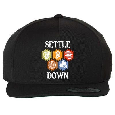 Settle Down Funny Tabletop Game Night Board Gaming Wool Snapback Cap
