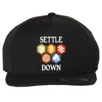 Settle Down Funny Tabletop Game Night Board Gaming Wool Snapback Cap
