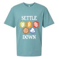 Settle Down Funny Tabletop Game Night Board Gaming Sueded Cloud Jersey T-Shirt
