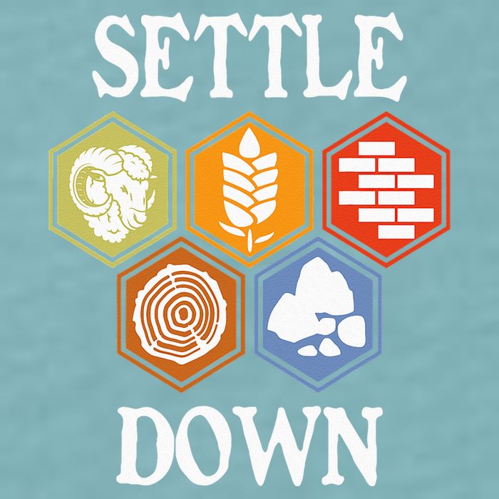 Settle Down Funny Tabletop Game Night Board Gaming Sueded Cloud Jersey T-Shirt