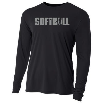 Softball Design for  Who Love Softball Cooling Performance Long Sleeve Crew