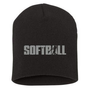 Softball Design for  Who Love Softball Short Acrylic Beanie