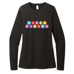 Super Daddio Funny Dad Gift Womens CVC Long Sleeve Shirt