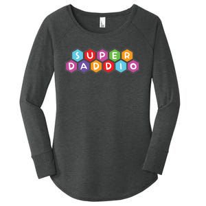 Super Daddio Funny Dad Gift Women's Perfect Tri Tunic Long Sleeve Shirt