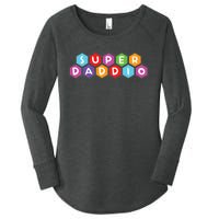 Super Daddio Funny Dad Gift Women's Perfect Tri Tunic Long Sleeve Shirt