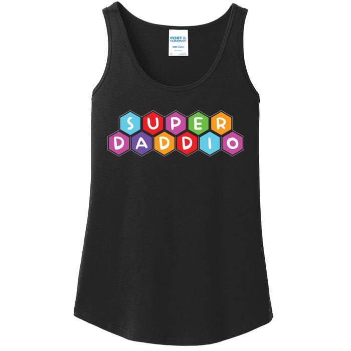 Super Daddio Funny Dad Gift Ladies Essential Tank