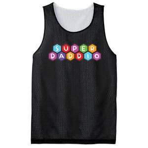 Super Daddio Funny Dad Gift Mesh Reversible Basketball Jersey Tank