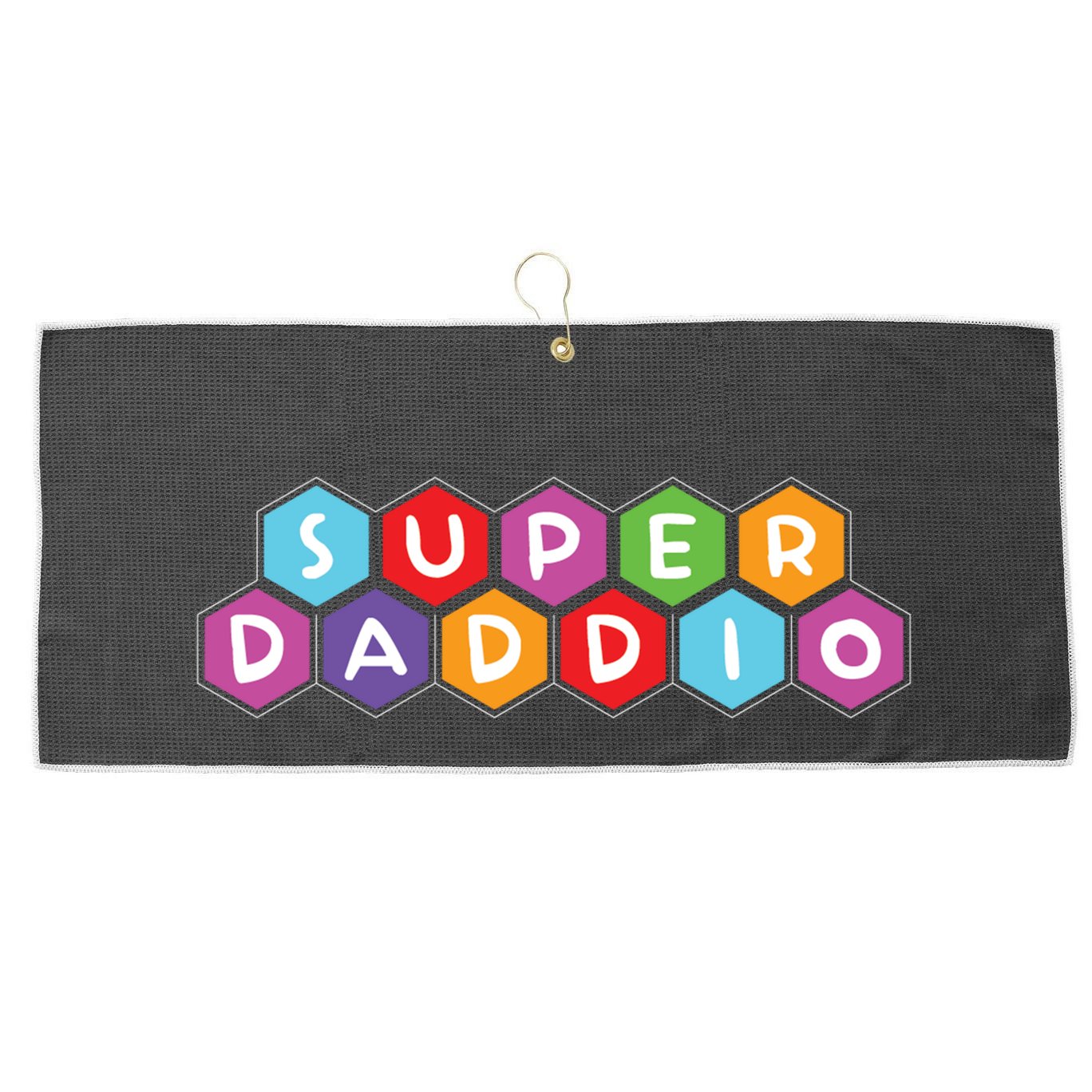 Super Daddio Funny Dad Gift Large Microfiber Waffle Golf Towel