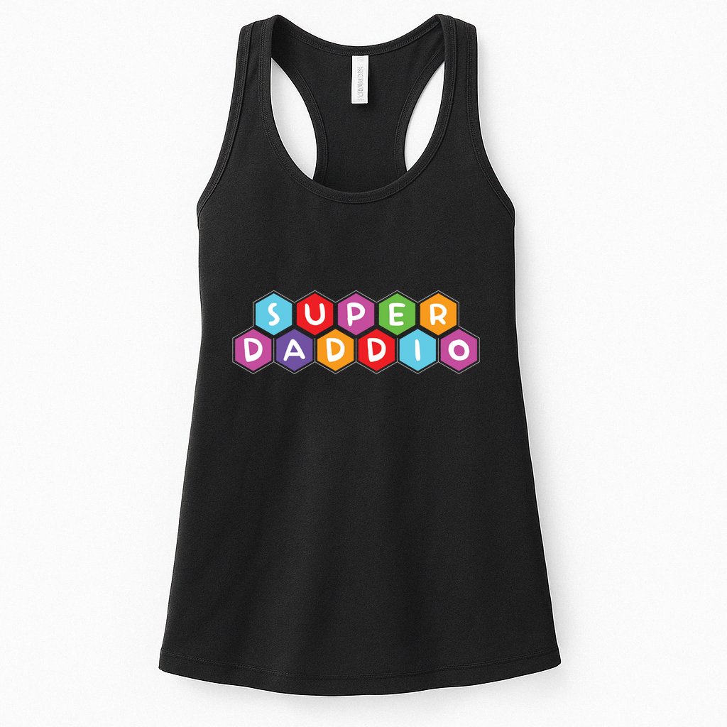 Super Daddio Funny Dad Gift Womens Tank Top
