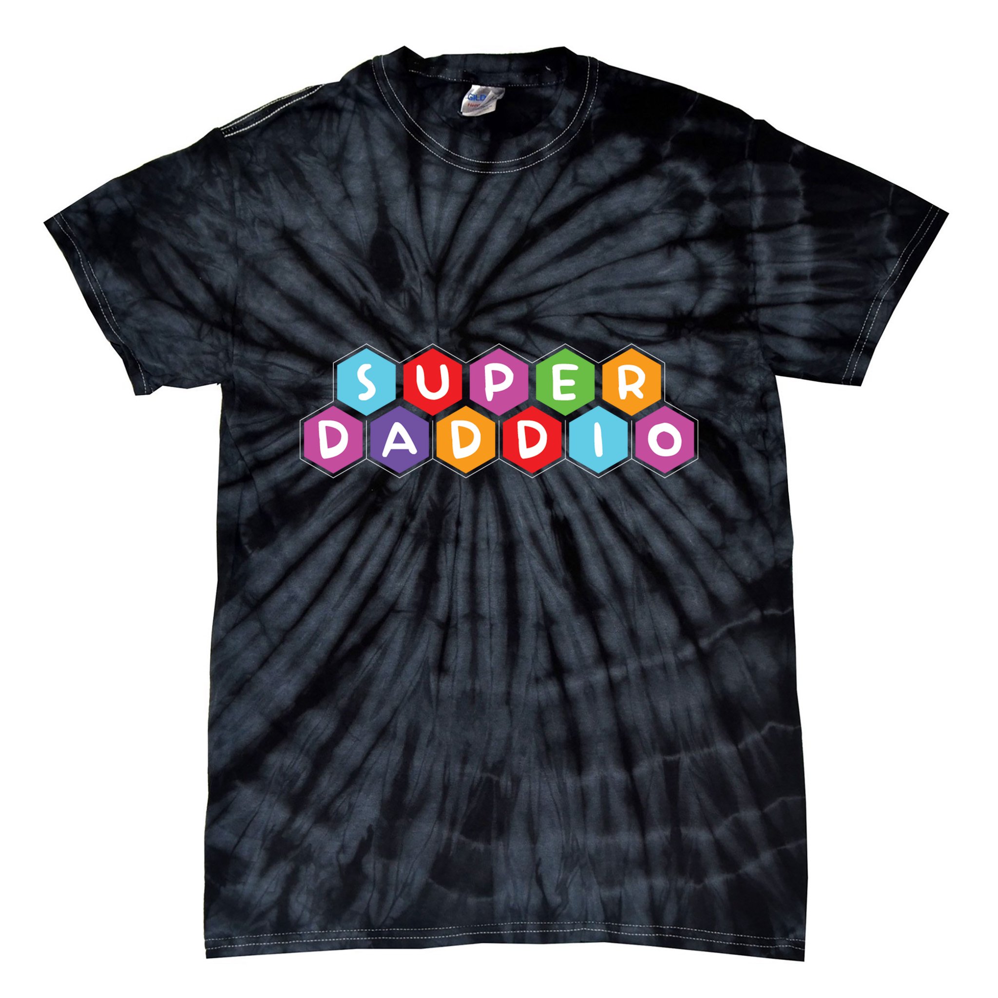 Super Daddio Funny Dad Gift Tie-Dye T-Shirt
